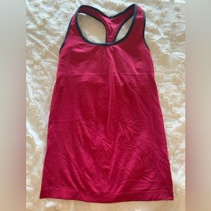 Lululemon Tank Top Small Pink Navy Racerback S